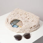 Elegant Beige Crochet Handbag - Stylish Boho Chic Bag for Women — Image 4