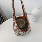 Elegant Studded Shoulder Bag for Women in Black PU Leather with Metallic Studs — Image 19