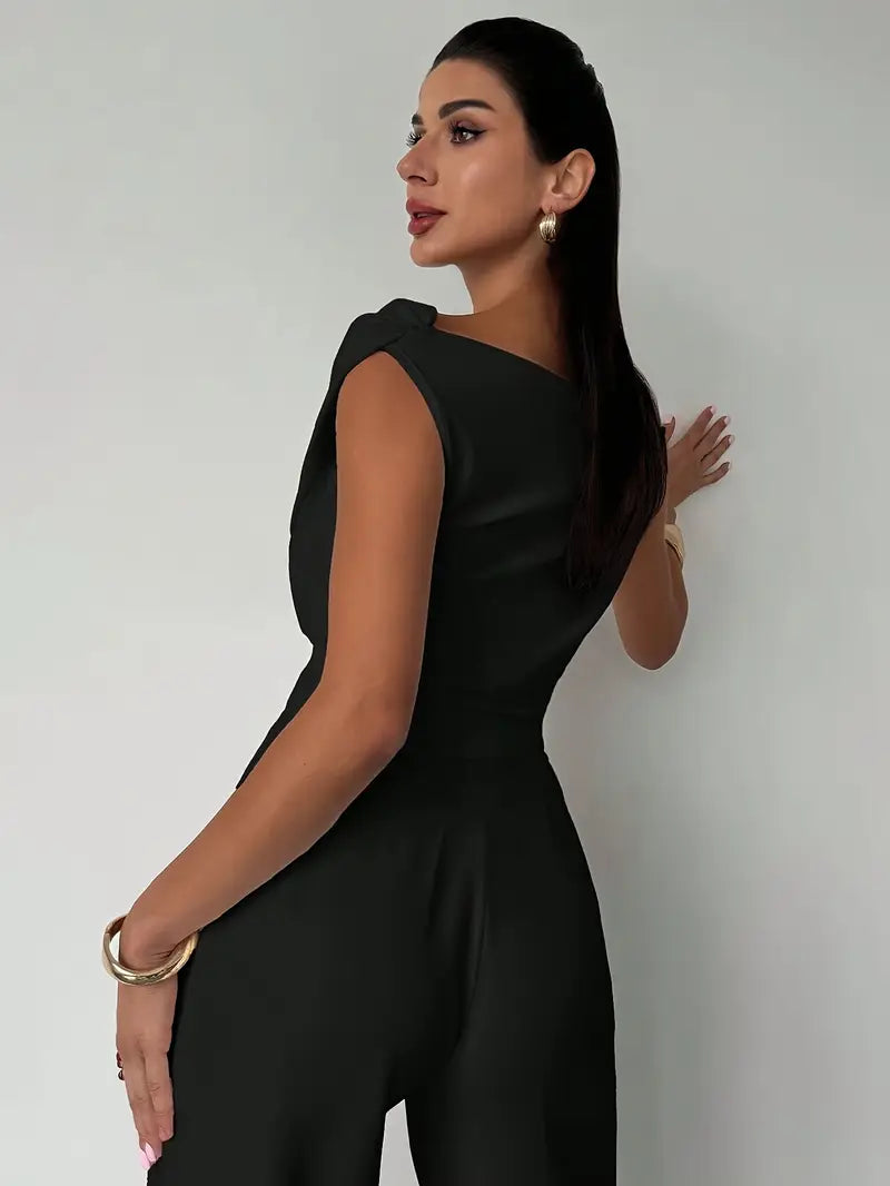 Stylish Women's Off-Shoulder Draped Top in White, Black, Red - Polyester Blend — Image 13