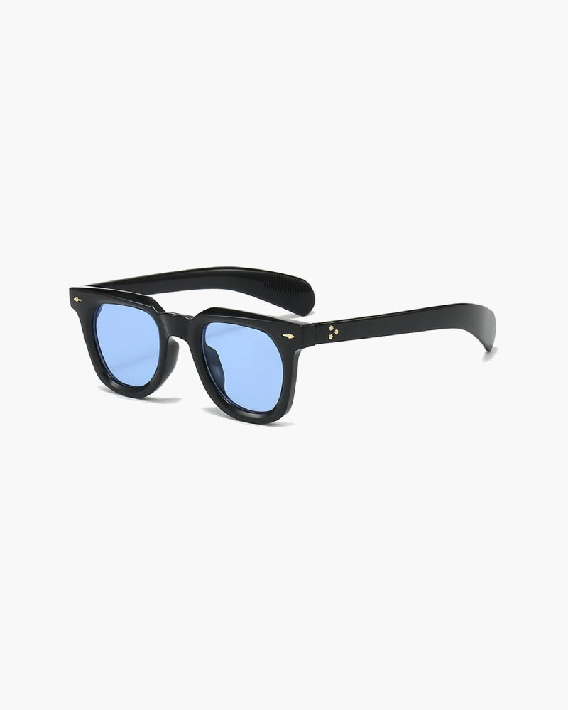 Brand Classic Square Sunglasses Polarized UV Protection Black Plastic Frame — Main Image