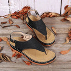 Women's Open Toe Sandals with Adjustable Strap in Black, Blue, Green, Red, Beige — Image 5