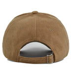 Unisex Cotton Baseball Cap Adjustable Suede Texture Tan — Image 3