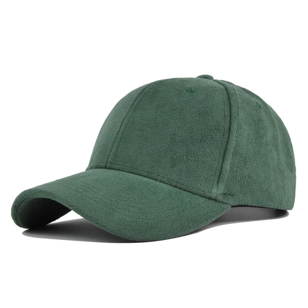 Unisex Cotton Baseball Cap Adjustable Suede Texture Tan — Image 18