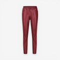 Women's Faux Leather Skinny Pants High-Waist Stretch Slim Fit Trousers Black, Red, Blue — Main Image