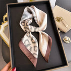 Luxury Animal Print Silk Scarf Leopard Zebra Pattern Unisex 90x90cm — Main Image