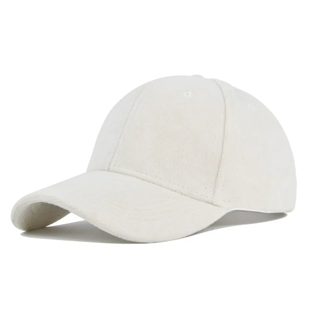 Unisex Cotton Baseball Cap Adjustable Suede Texture Tan — Image 16