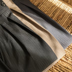 Brand Men's Wool Pleated Trousers Tailored Fit Adjustable Waistband Black — Image 6