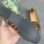 Leopard Print Women's Loafers Faux Suede Slip-On Flat Shoes — Image 3