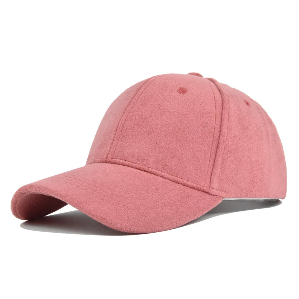 Unisex Cotton Baseball Cap Adjustable Suede Texture Tan — Image 9