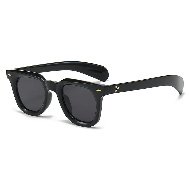Brand Classic Square Sunglasses Polarized UV Protection Black Plastic Frame — Image 4