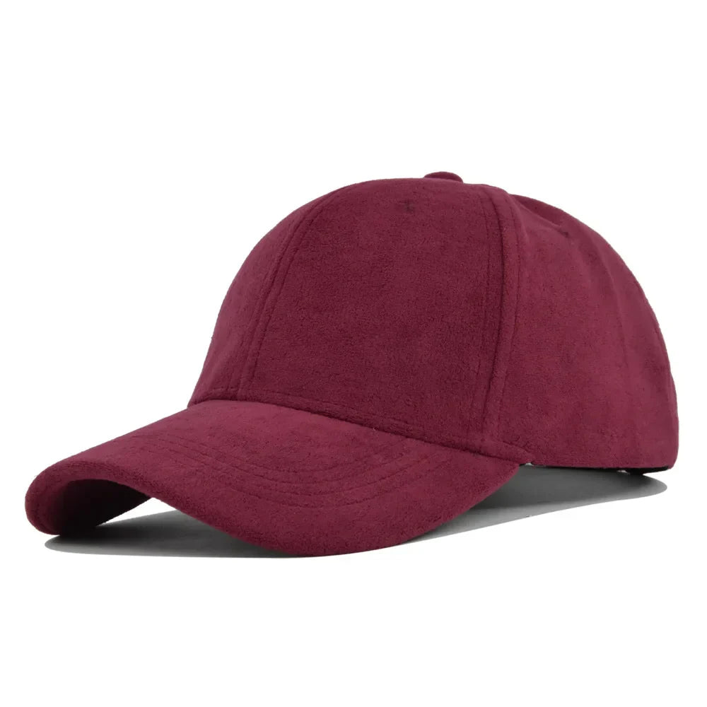 Unisex Cotton Baseball Cap Adjustable Suede Texture Tan — Image 11
