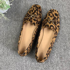 Leopard Print Women's Loafers Faux Suede Slip-On Flat Shoes — Image 6