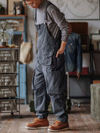 Sleek Men's Overalls | Durable Cotton Canvas, 10 Pockets 1