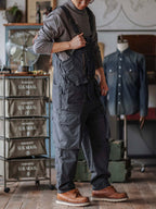 Sleek Men's Overalls | Durable Cotton Canvas, 10 Pockets 2