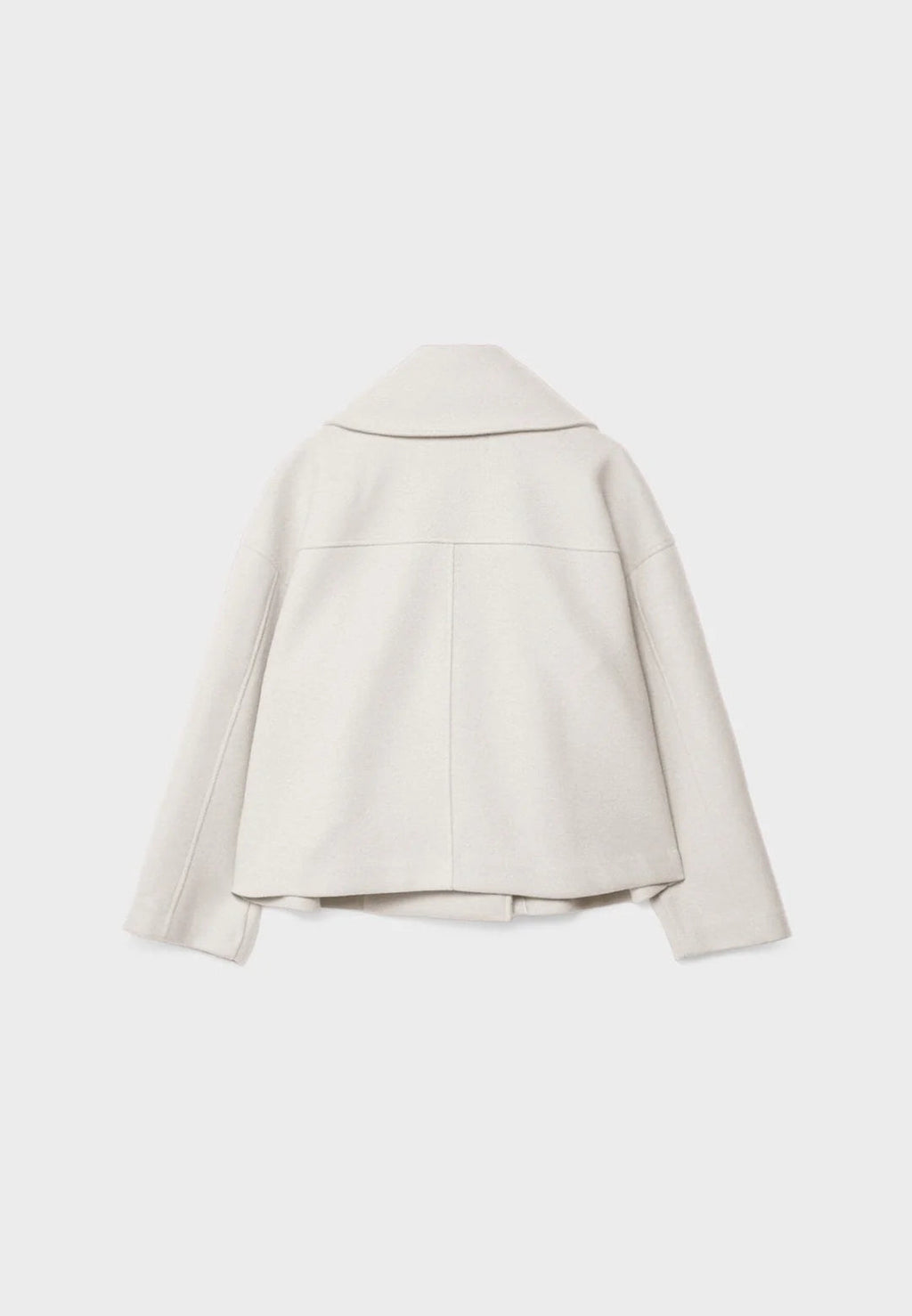 Women's Double-Breasted Wool Blend Peacoat Oversized Lapel Collar Casual Jacket — Image 7