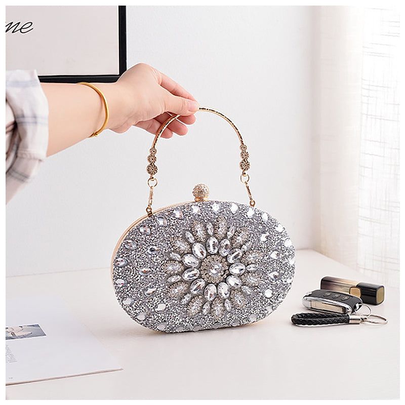 Crystal Evening Clutch Purse Rhinestone Handbag, Assorted Colors — Image 15