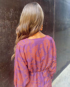 Twist Front Midi Dress V-Neck Long Sleeve Polyester Various Colors S M L XL — Image 11
