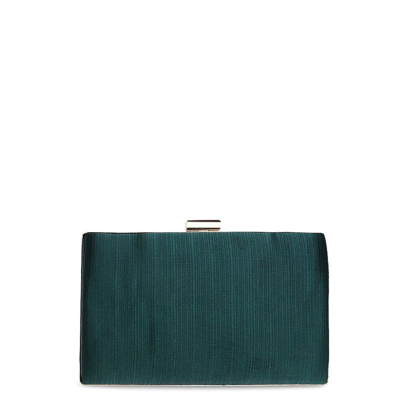 Satin Evening Clutch with Tassel Accent, Available in Gold, Green, Black, and Silver — Image 5