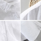 Brand Men's Short Sleeve Button-Down Shirt Linen Blend Casual Summer Top — Image 11