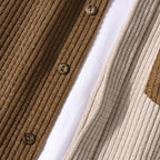 Men's Waffle Knit Shirt and Shorts Set Cotton Blend Beige Brown XL — Image 5