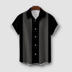 Men's Striped Short Sleeve Button-Up Shirt Cotton Casual Summer Top — Main Image
