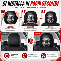 Copertura Sedile Auto Spaventosa per Halloween e Scherzi Divertenti