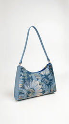 Floral Tapestry Shoulder Bag, Vintage Style Handbag for Women, Multi-color — Main Image