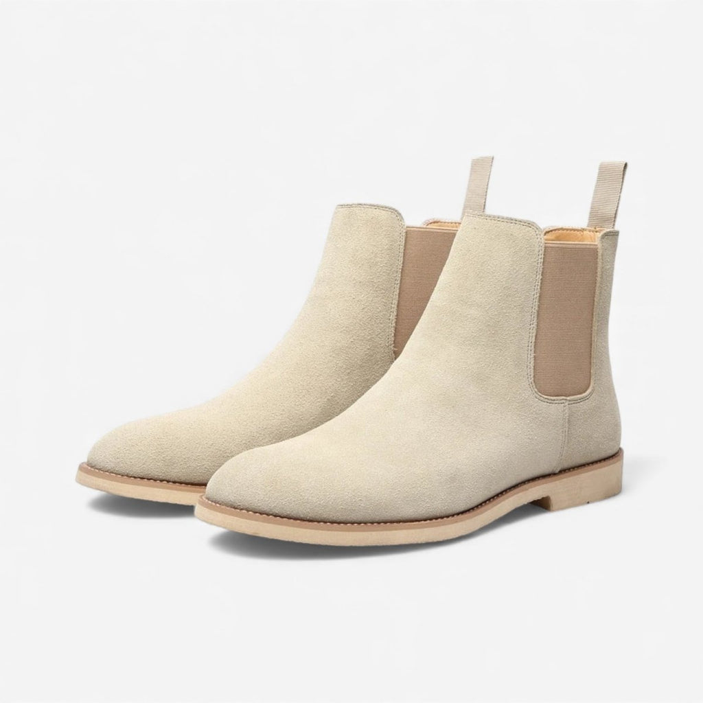 Men's Suede Chelsea Boots Slip-On Ankle Elastic Sides Classic Style — Main Image