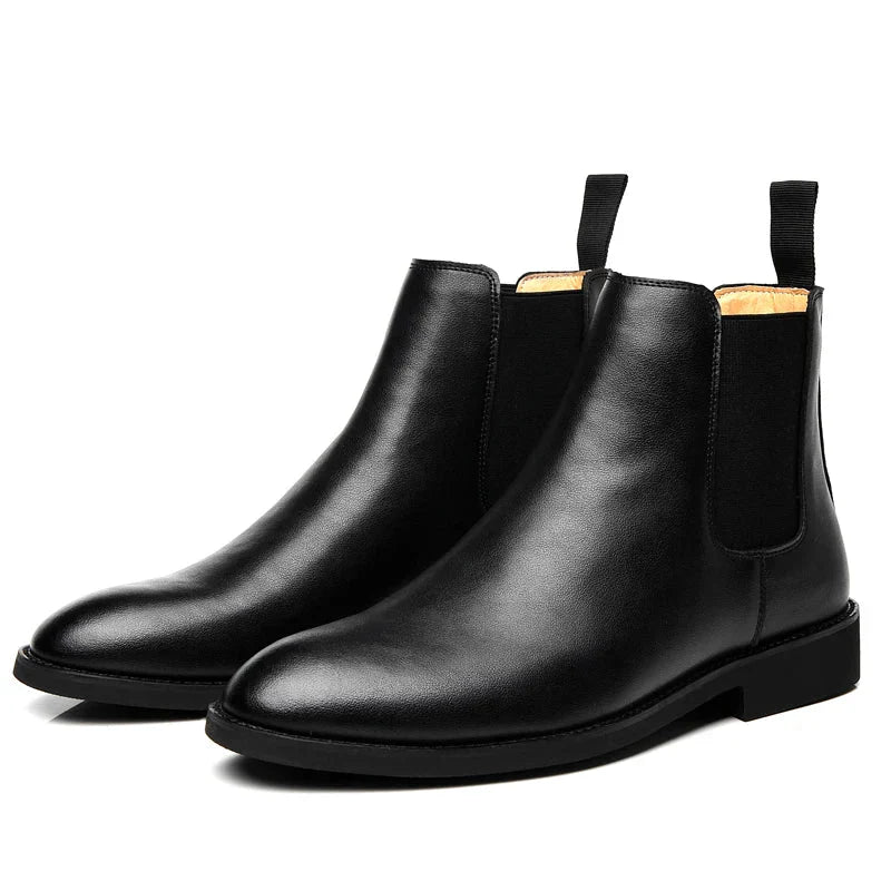 Men's Suede Chelsea Boots Slip-On Ankle Elastic Sides Classic Style — Image 10