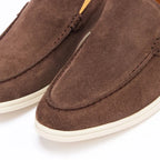 Brand Men's Suede Loafers Brown Comfortable Slip-On Moccasins — Image 9