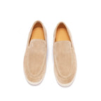 Brand Men's Suede Loafers Brown Comfortable Slip-On Moccasins — Image 12