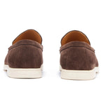 Brand Men's Suede Loafers Brown Comfortable Slip-On Moccasins — Image 8