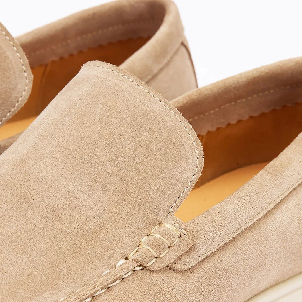 Brand Men's Suede Loafers Brown Comfortable Slip-On Moccasins — Image 16