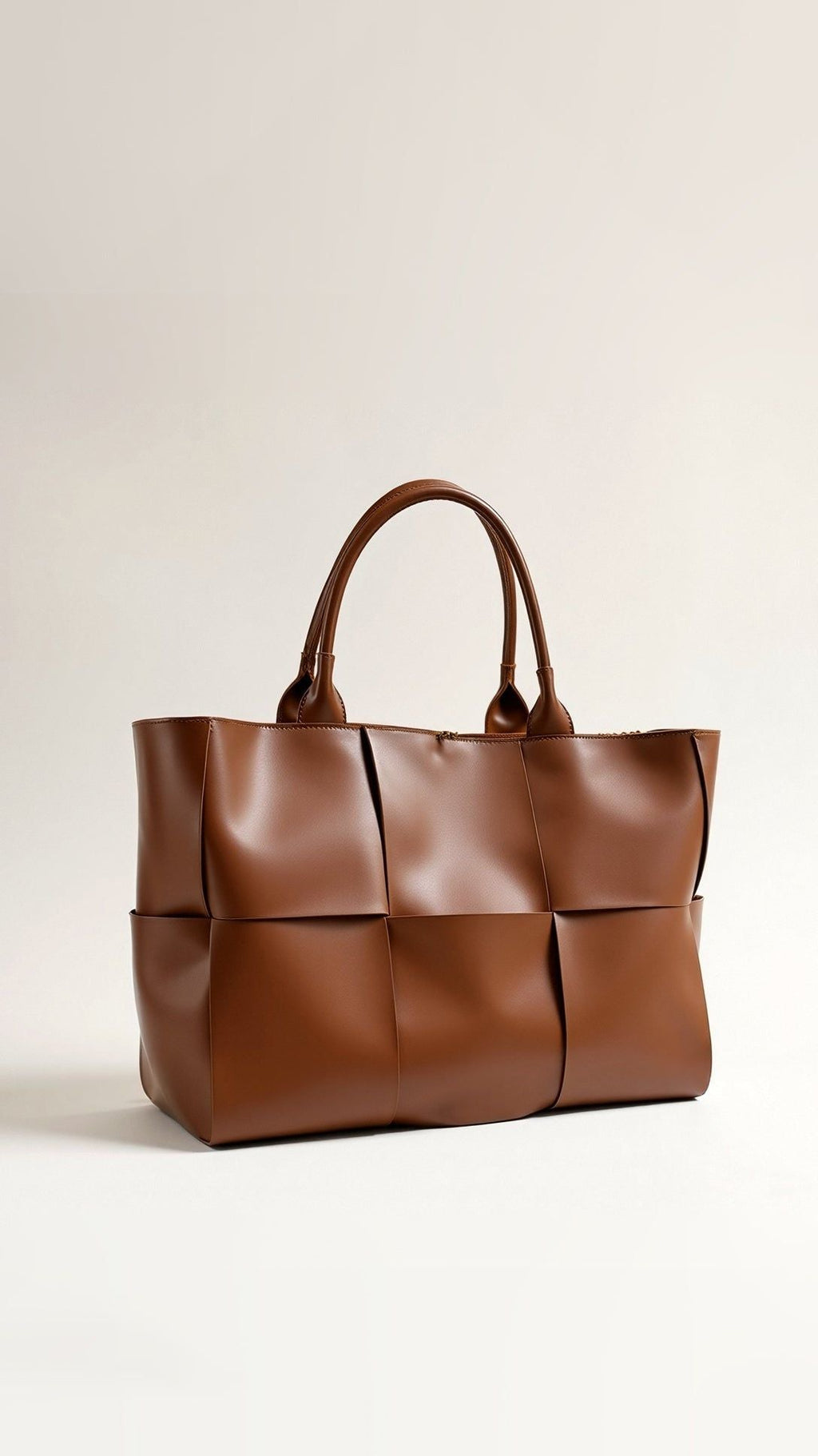 Woven Leather Tote Bag - Large Women's Handbag - Stylish Designer Purse — Image 5