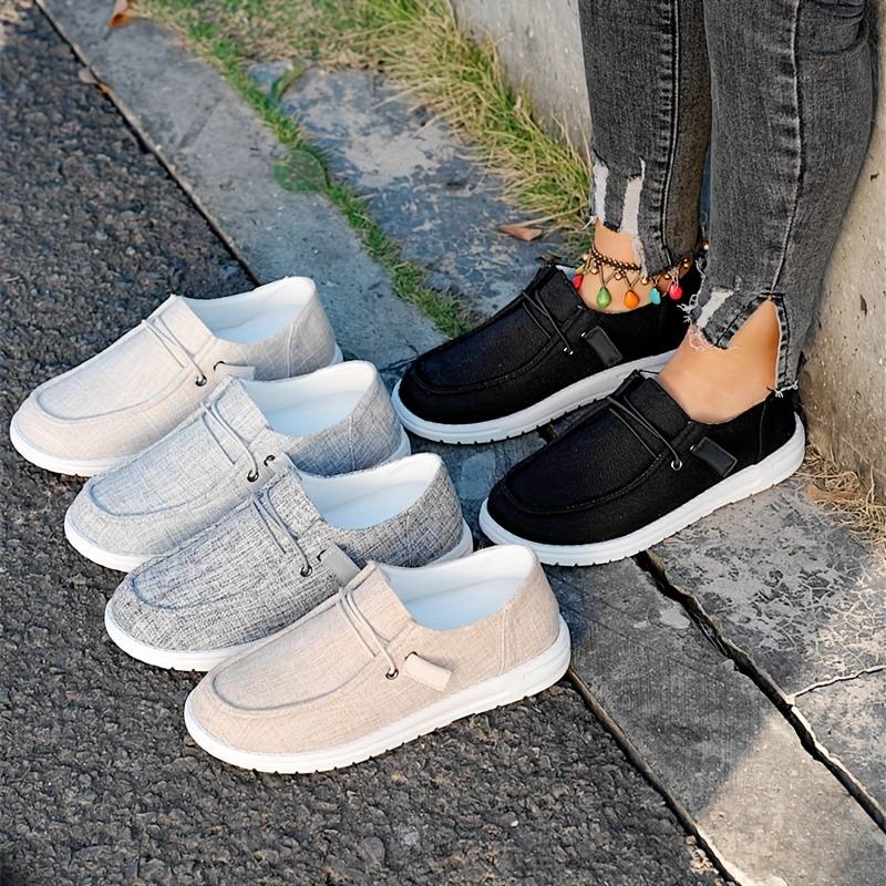 Women's Slip-On Loafers Canvas Lightweight Breathable Casual Shoes Multiple Colors — Image 7