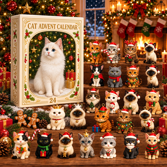 Calendario dell'Avvento 2026 Gatti - 24 Statuette da Collezione