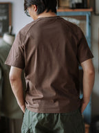 Vintage Club Men's Brown Cotton Raglan Sleeve T-Shirt, Crew Neck, Short Sleeve — Image 4