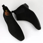 Men's Suede Chelsea Boots Brown Slip-On Ankle Boots — Image 12