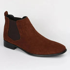Men's Suede Chelsea Boots Brown Slip-On Ankle Boots — Image 8