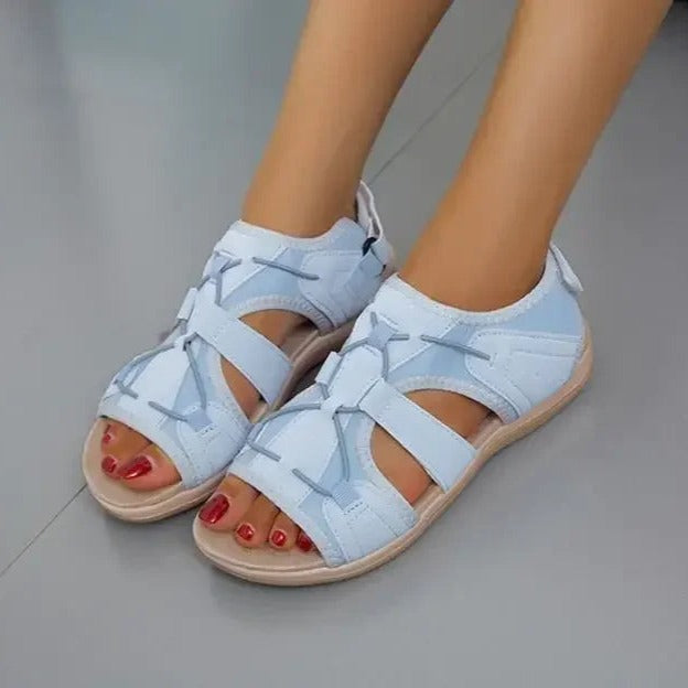 Women's Comfortable Open-Toe Sandals in Various Colors and Breathable Material — Image 3