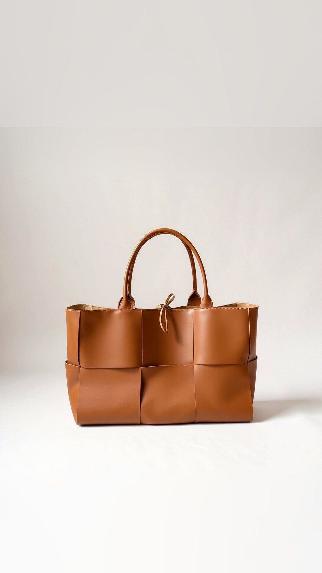 Woven Leather Tote Bag - Large Women's Handbag - Stylish Designer Purse — Image 2