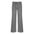 Women's Striped Wide-Leg Lounge Pants Cotton Knit Elastic Waist Relaxed Fit — Main Image