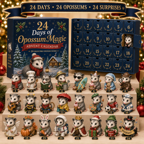 Calendario dell'Avvento 2026 Opossum - 24 Statuette da Collezione