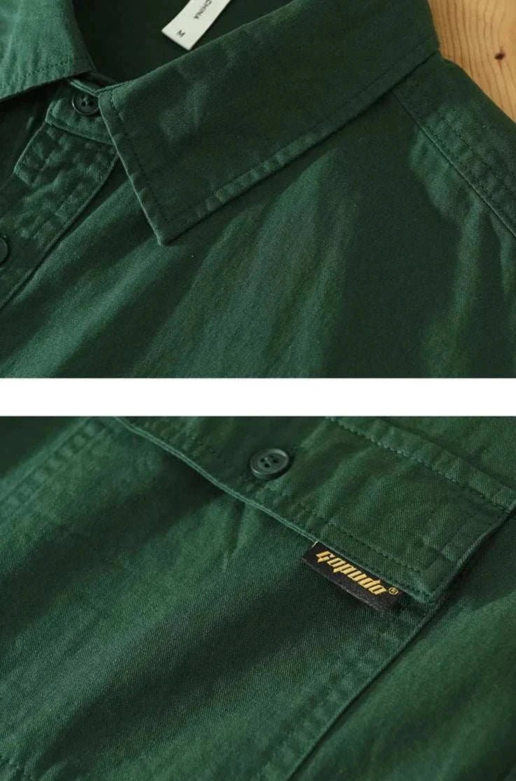 Men's Short Sleeve Button-Down Shirt Cotton Blend Casual Summer Top Multiple Colors — Image 8