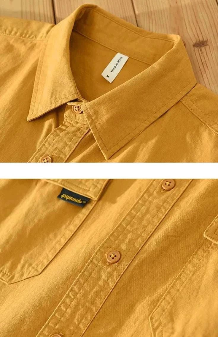 Men's Short Sleeve Button-Down Shirt Cotton Blend Casual Summer Top Multiple Colors — Image 10