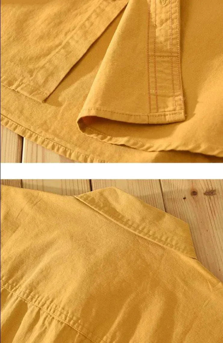 Men's Short Sleeve Button-Down Shirt Cotton Blend Casual Summer Top Multiple Colors — Image 11