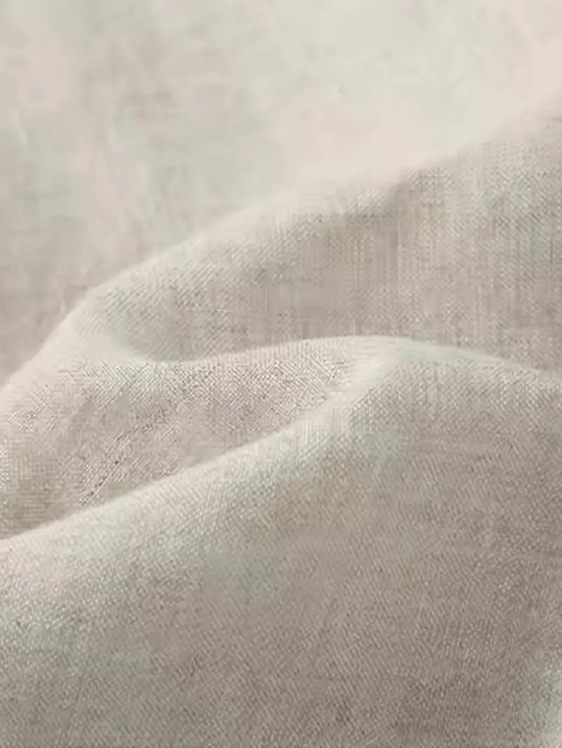Men's Casual Linen Pants Beige Breathable Relaxed Fit — Image 5