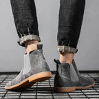 Men's Suede Chelsea Boots Slip-On Ankle Boots Elastic Side Panels — Image 7