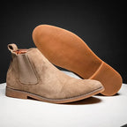 Men's Suede Chelsea Boots Slip-On Ankle Boots Elastic Side Panels — Image 2
