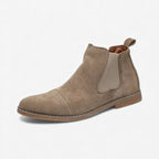 Men's Suede Chelsea Boots Slip-On Ankle Boots Elastic Side Panels — Main Image